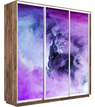 Шкаф Экспресс 2400х600х2200, Фиолетовый дым/дуб табачный в Тамбове - изображение