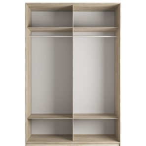 Шкаф 2-х дверный Эста (Зеркало/Стекло белое) 1600x660x2200, белый снег в Тамбове - предосмотр 1