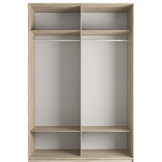 Шкаф 2-х дверный Эста (Зеркало/Стекло черное) 1800x660x2200, венге мали в Тамбове - изображение 1