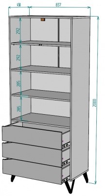 Шкаф двухдверный Дельта H123 ЯШС в Тамбове - изображение 1