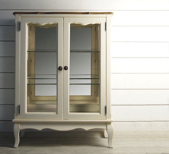 Шкаф со стеклянными дверцами Leontina для посуды (ST9318) Бежевый в Тамбове - изображение 2