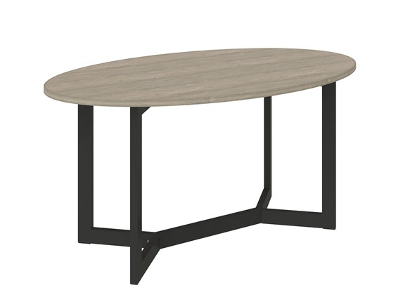Овальный столик Триада-16Д, Черный/Натюрель в Тамбове - изображение