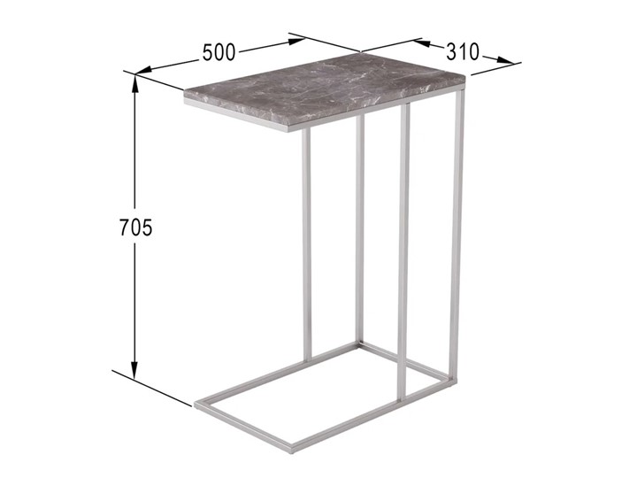 Стол придиванный Агами (серый мрамор) в Тамбове - изображение 3