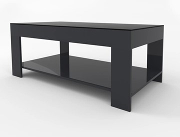 Стеклянный столик BeautyStyle-26 (графит темный U961-стекло черное) в Тамбове