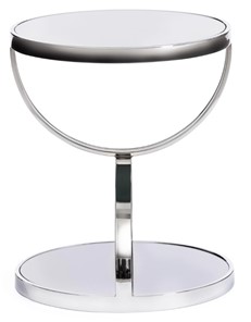 Кофейный столик GROTTO (mod. 9157) металл/дымчатое стекло, 42х42х50, хром в Тамбове - предосмотр 1