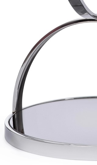 Кофейный столик GROTTO (mod. 9157) металл/дымчатое стекло, 42х42х50, хром в Тамбове - изображение 2