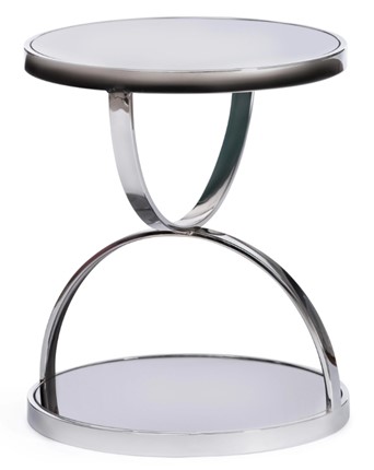 Кофейный столик GROTTO (mod. 9157) металл/дымчатое стекло, 42х42х50, хром в Тамбове - изображение