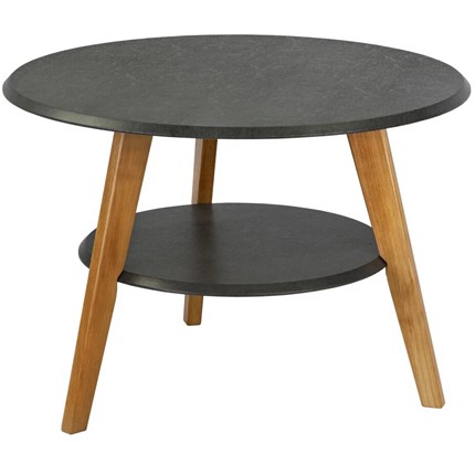Круглый столик BeautyStyle 17 (серый бетон-бук) в Тамбове - изображение