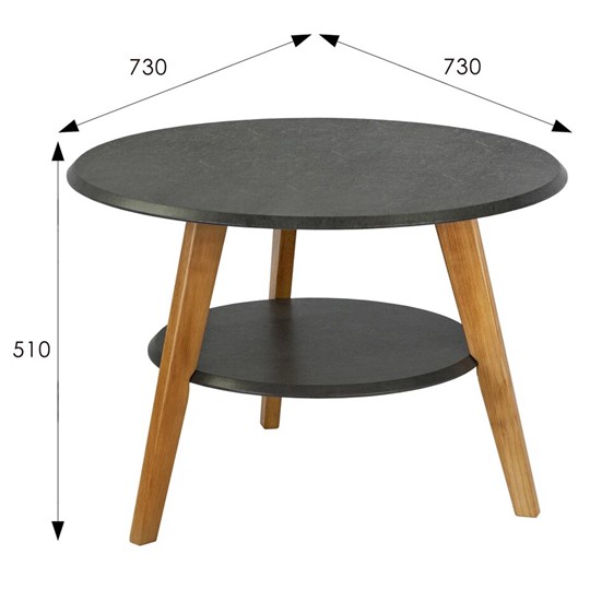 Круглый столик BeautyStyle 17 (серый бетон-бук) в Тамбове - изображение 9