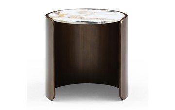 Круглый столик ET3095CI (D45) белая керамика /бронзовый в Тамбове