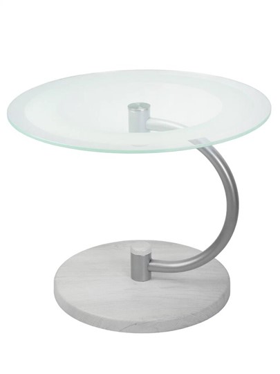 Стеклянный столик Дуэт 13Н (металлик-дуб дымчатый-прозр) в Тамбове - изображение 1