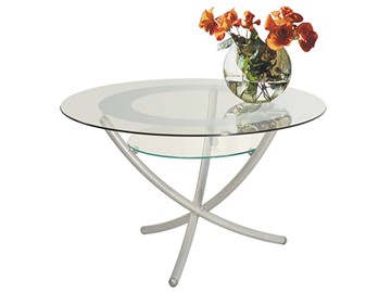 Стеклянный столик Дуэт 4 (металлик-прозрачное) в Тамбове