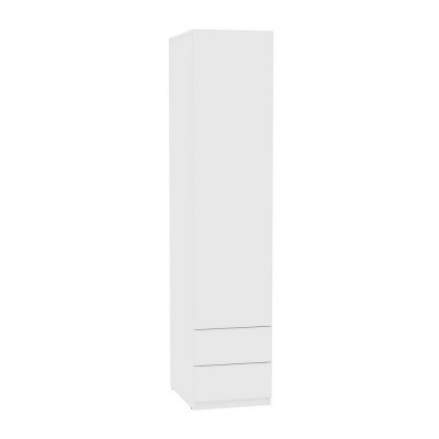 Шкаф распашной Риал (H15) 198х45х45 PUSH to OPEN, Белый в Тамбове - изображение