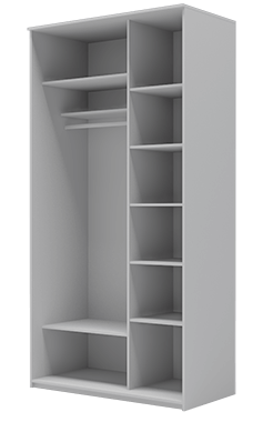 Шкаф двухдверный 2400х1682х620 с двумя зеркалами ХИТ 24-17-55 Белая шагрень в Тамбове - изображение 1