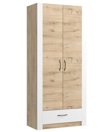 Шкаф гардеробный Ева 5 М1 дуб ирландский/белый матовый в Тамбове - изображение