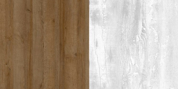Шкаф угловой Пайн, с зеркалом, ПП7, Дуб Крафт/Бетон Пайн в Тамбове - изображение 2