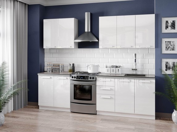 Модульная кухня Герда 2600 (Белый/Белый глянец) в Тамбове - изображение
