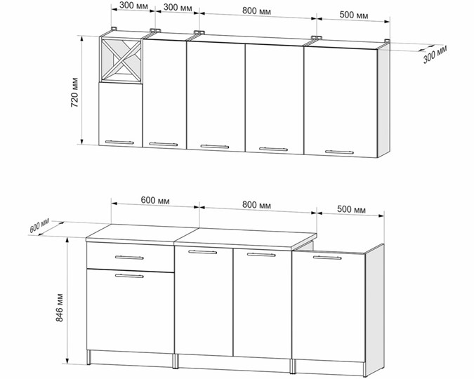 Кухонный гарнитур Глория 1,9 м (Дуб Сонома/Белый) в Тамбове - изображение 2