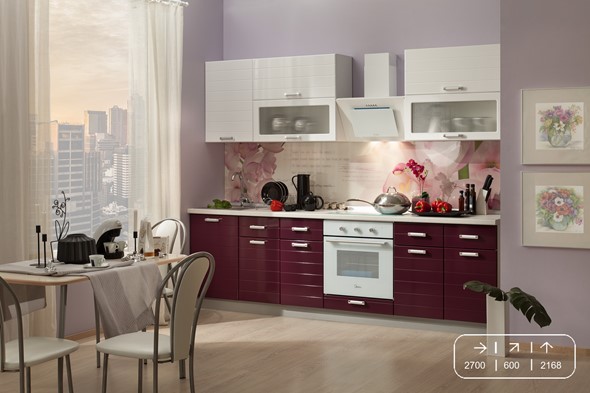 Гарнитур кухонный Виктория, бордовый в Тамбове - изображение