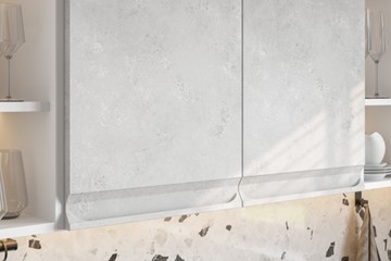 Кухня угловая Вельвет, бетон графит/бетон снежный в Тамбове - предосмотр 4