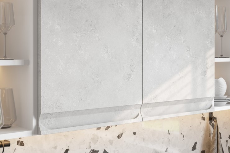Кухня угловая Вельвет, бетон графит/бетон снежный в Тамбове - изображение 4
