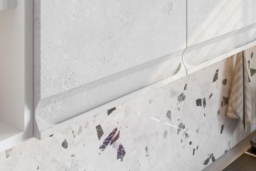 Кухня угловая Вельвет, бетон графит/бетон снежный в Тамбове - предосмотр 5