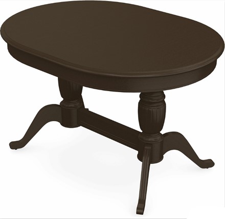 Кухонный раздвижной стол Леонардо-2 исп. Овал, тон 7 (Морилка/Эмаль) в Тамбове - изображение