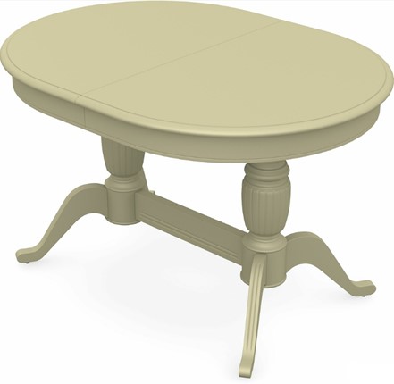 Кухонный стол раздвижной Леонардо-2 исп. Овал, тон 10 (Морилка/Эмаль) в Тамбове - изображение