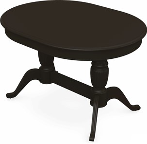 Кухонный раздвижной стол Леонардо-2 исп. Овал, тон 11 (Морилка/Эмаль) в Тамбове