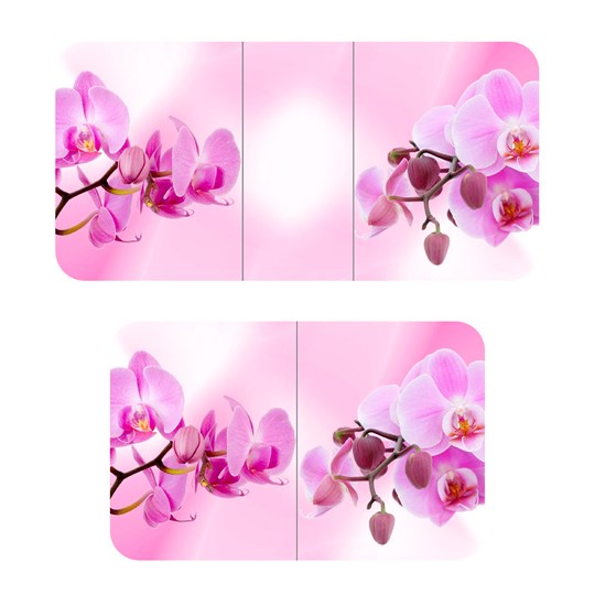 Кухонный раскладной стол ПГ-02СТФ белое/орхидея/39 прямые трубы хром в Тамбове - изображение 2