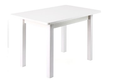 Кухонный обеденный стол Айсберг-05, Массив, белый, прямые опоры массив белый в Тамбове