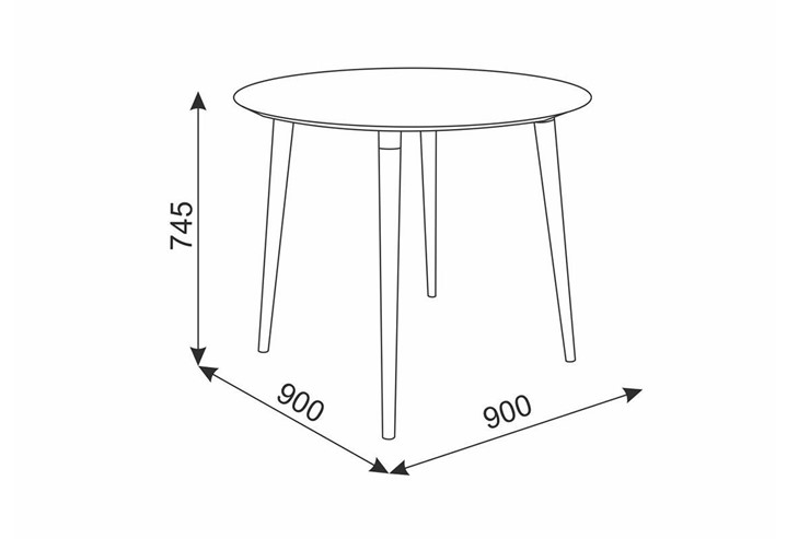 Кухонный стол Сканди 2, белый/светлый лак в Тамбове - изображение 1