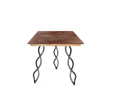 Кухонный обеденный стол SHT-TU17 (3 шт.)/ТT8 60/60 (черный муар/прозрачный лак/коричневая сепия) в Тамбове - изображение