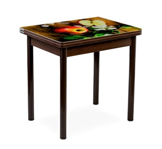 Кухонный пристенный стол СПА-01 СТФ, венге/фотопечать дерево/опоры прямые коричневые в Тамбове