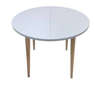 Кухонный раздвижной круглый стол Серый камень 90*90 см ЛДСП в Тамбове - предосмотр 2
