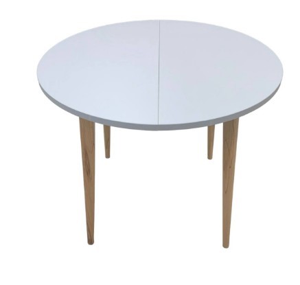 Кухонный раздвижной круглый стол Серый камень 90*90 см ЛДСП в Тамбове - изображение 2