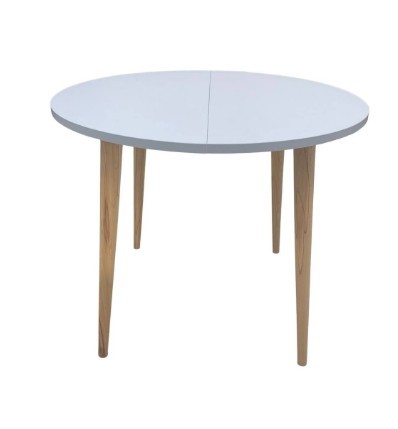 Кухонный раздвижной круглый стол Серый камень 90*90 см ЛДСП в Тамбове - изображение 3