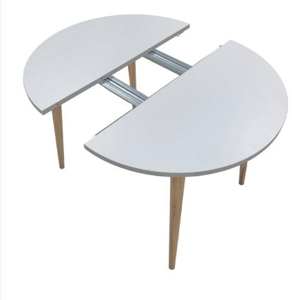 Кухонный раздвижной круглый стол Серый камень 90*90 см ЛДСП в Тамбове - изображение 4