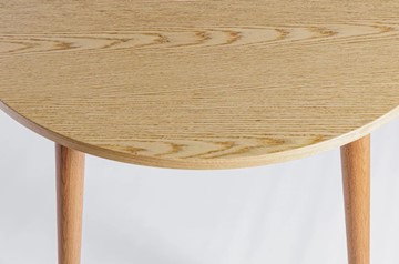 Кухонный раздвижной круглый стол Шпон Дуба  677 С д. 90 см МДФ в Тамбове - предосмотр 18