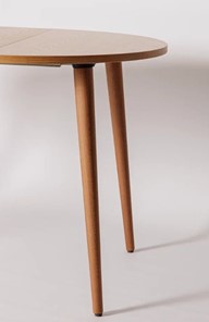 Кухонный раздвижной круглый стол Шпон Дуба  677 С д. 90 см МДФ в Тамбове - предосмотр 20