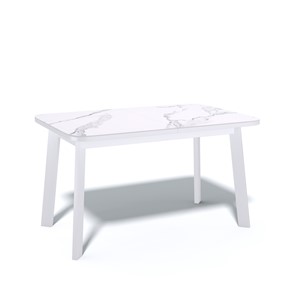 Обеденный раздвижной стол AA1200 (белый/керамика мрамор белый) в Тамбове