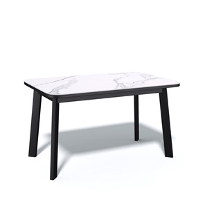 Стол раздвижной AA1200 (черный/керамика мрамор белый) в Тамбове