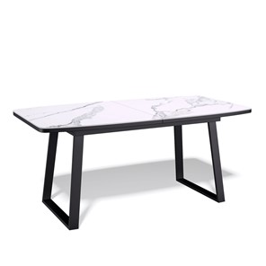 Стол раздвижной AZ1400 (черный/керамика мрамор белый) в Тамбове