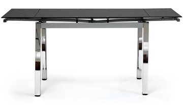 Стеклянный стол CAMPANA ( mod. 346 ) металл/стекло 70x110/170x76, хром/черный арт.11413 в Тамбове