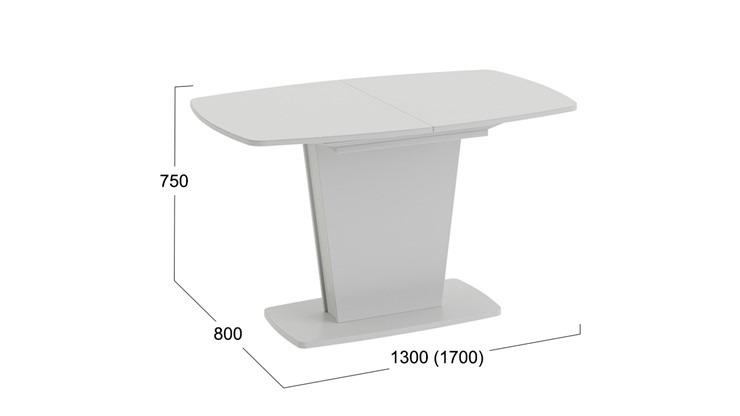 Стол раздвижной Честер тип 2, цвет Белый/Стекло белый глянец в Тамбове - изображение 3