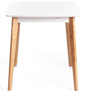 Кухонный стол раздвижной Claire, дерево гевея/МДФ, 110+30x75x75 Белый/натуральный арт.15111 в Тамбове - предосмотр 2