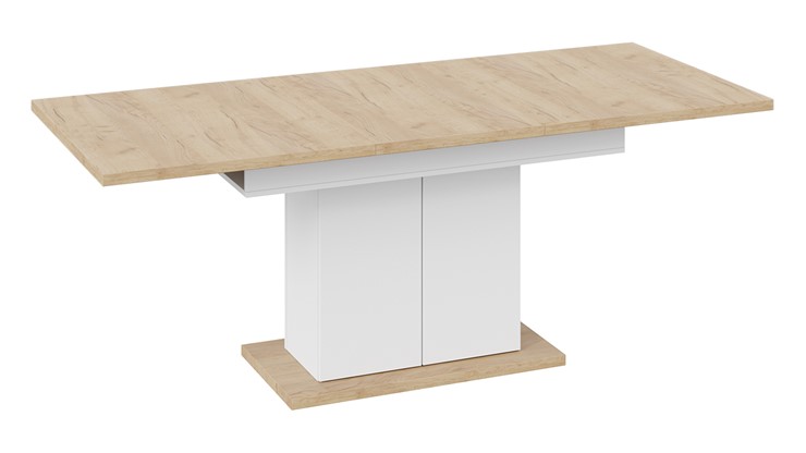 Кухонный раздвижной стол Детройт тип 1 (Белый/Дуб Крафт золотой) в Тамбове - изображение 4