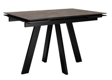 Кухонный стол раздвижной DikLine DM120 Хромикс бронза / опоры черные в Тамбове
