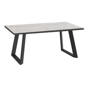 Кухонный стол раскладной Dikline ZL160 Хромикс белый/ножки черные в Тамбове - предосмотр
