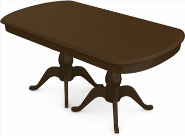 Обеденный раздвижной стол Фабрицио-2 исп. Мыло большой 2 вставки, Тон 4 Покраска + патина (в местах фрезеровки) в Тамбове